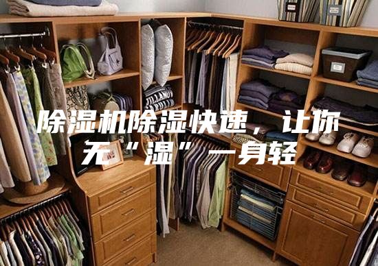 除濕機除濕快速，讓你無“濕”一身輕
