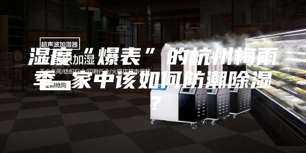濕度“爆表”的杭州梅雨季 家中該如何防潮除濕？